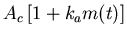 $A_c \left[ 1 + k_a m(t) \right]$